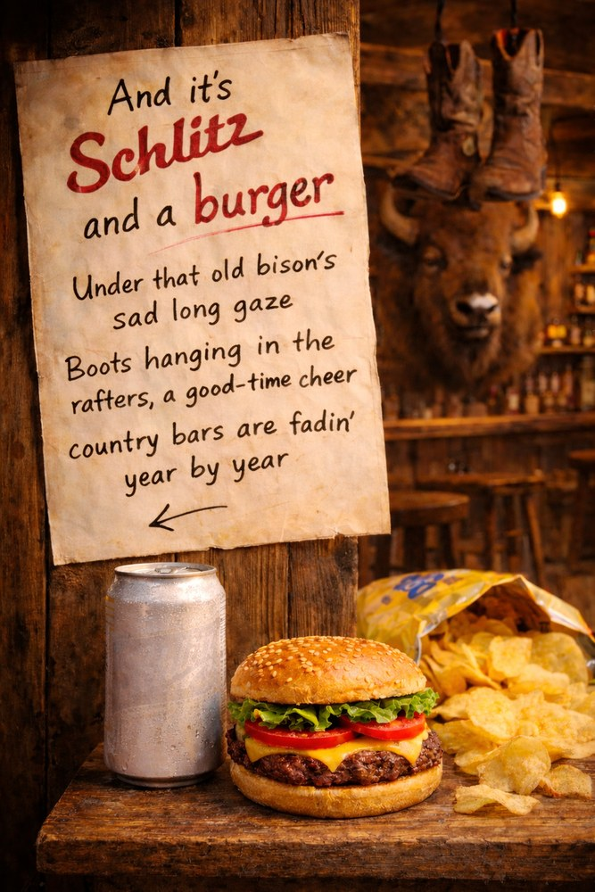 Beer and a Burger Lyrics PDF | Instant Digital Download