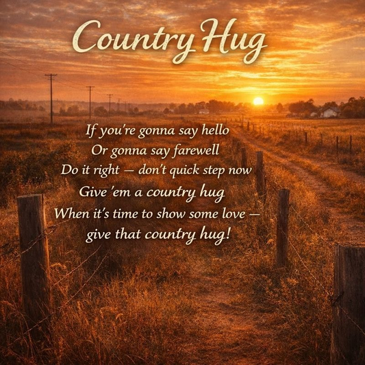 Country Hug Lyrics PDF | Instant Digital Download